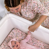 Botanical Pink Bassinet Sheets Fitted, 2 Pc