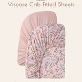 Botanical Pink Baby Crib Sheets, 2 Pc