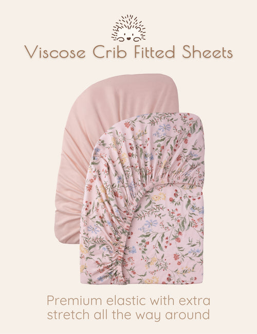 My Little Zone - 2-Pack Crib Sheets - Botanical Collection (Pink Botanical)