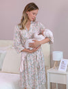 My Little Zone - Maternity Robe - Botanical Collection - Print Coral