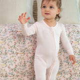 Pink Viscose Baby Footie Pajamas