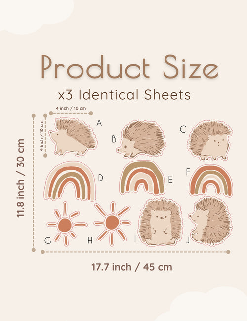 My Little Zone - Wall Decal - Hedgehog Collection