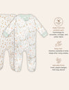 My Little Zone - 2-Pack Zipper Footies - Woodland Collection