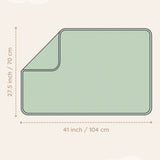 Organic Cotton Baby Blanket Botanical Blue