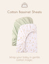 My Little Zone - Jersey 2-Pack Bassinet Sheets - Woodland Collection (Green - Woodland)