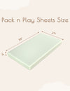 My Little Zone - Jersey 2-Pack Pack N Play Sheets - 27"x39"x5" - Woodland Collection (Green - Woodland)