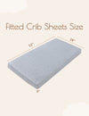 My Little Zone 2 Pack Crib Fitted Sheets (Grey-White)