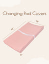 My Little Zone 2 Pack Changing Pad Covers (Coral Pink - White)