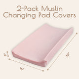Floral Muslin Diaper Changing Pad, 2 pc