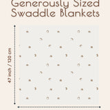 Rainbow Muslin Swaddle Blankets, 3 pc