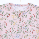 Botanical Pink Viscose Baby Footie Pajamas