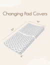 My Little Zone 2 Pack Changing Pad Covers (White - Grey)