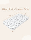 My Little Zone 2 Pack Crib Fitted Sheets (White - Grey)