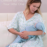 Neutral Blue Newborn Receiving Blankets Set