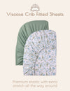 My Little Zone - 2-Pack Crib Sheets - Botanical Collection (Green Botanical)