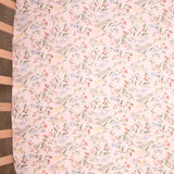 Botanical Pink Baby Crib Sheets, 2 Pc