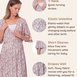 Botanical Pink Maternity Dress