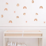 Neutral Rainbow Muslin Diaper Changing Pad, 2 pc