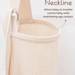 Solid beige nursing cover with boned neckline feature on a white background