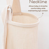 Solid beige nursing cover with boned neckline feature on a white background