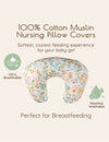 My Little Zone - 2-Pack - Muslin Nursing Pillow Cover - Flower Collection