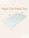 My Little Zone 2 Pack Crib Fitted Sheets  (Teal - White)