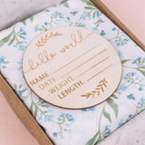 Botanical Blue Newborn Receiving Blankets Set