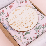 Botanical Pink Newborn Receiving Blankets Set