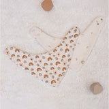 Neutral Rainbow Muslin Baby Bandana Bibs, 10 Pc