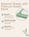 My Little Zone - 2-Pack Bassinet Sheets - Botanical Collection - Green