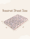 My Little Zone - 2-Pack Bassinet Sheets - Botanical Collection (Pink Botanical)