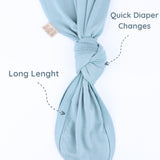 Botanical Blue Knotted Baby Gowns, 2 Pc