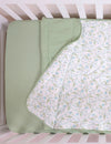 My Little Zone - 2-Sided Cotton Blanket - Botanical Collection - Blue