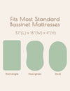 My Little Zone - Jersey 2-Pack Bassinet Sheets - Woodland Collection (Green - Woodland)