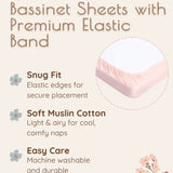 Floral Cotton Bassinet Sheets, 2 Pc