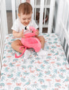 My Little Zone 2 Pack Crib Fitted Sheets (Coral Pink - White)