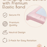 Floral Muslin Diaper Changing Pad, 2 pc