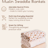 Rainbow Muslin Swaddle Blankets, 3 pc
