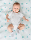 My Little Zone 2 Pack Crib Fitted Sheets  (Teal - White)