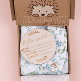 Botanical Blue Newborn Receiving Blankets Set