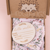 Botanical Pink Newborn Receiving Blankets Set