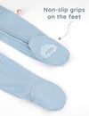 My Little Zone -  Zipper Footie - Botanical Collection - Solid Blue