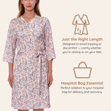 Botanical Pink Maternity Robe