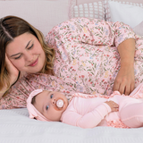 Pink Ruffled Baby Sleeper Footie