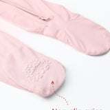 Pink Viscose Baby Footie Pajamas