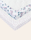 My Little Zone 2 Pack Crib Fitted Sheets (White - Light Pink)