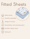 My Little Zone 2 Pack Crib Fitted Sheets (Blue-White)