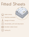 My Little Zone 2 Pack Crib Fitted Sheets (Grey-White)