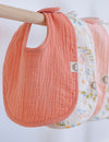My Little Zone - 8-Piece Muslin Baby Bibs - Flower Collection