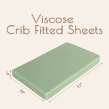 Neutral Green Baby Crib Sheets, 2 Pc